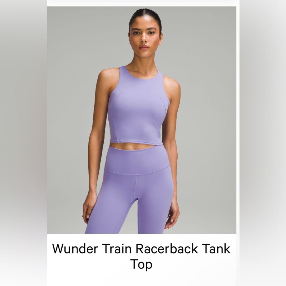 Lululemon Wunder Train Racerback Tank in Dark Lavender